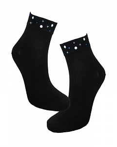 Женские черные носки со стразами CALZE VITA