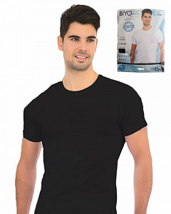 Черная мужская футболка (рибана)  BIYOteks